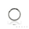 IMPLANT GRADE TITANIUM DIAMOND CUTTING LOOK HINGED SEGMENT RING 